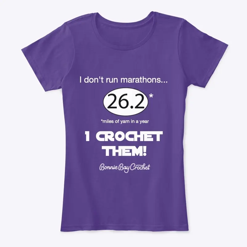 I don't run marathons, I CROCHET THEM!